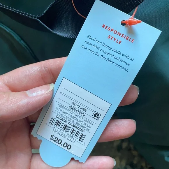 Cat & Jack Target Blue and Green Dinosaur Duffel bag - Picture 3 of 3